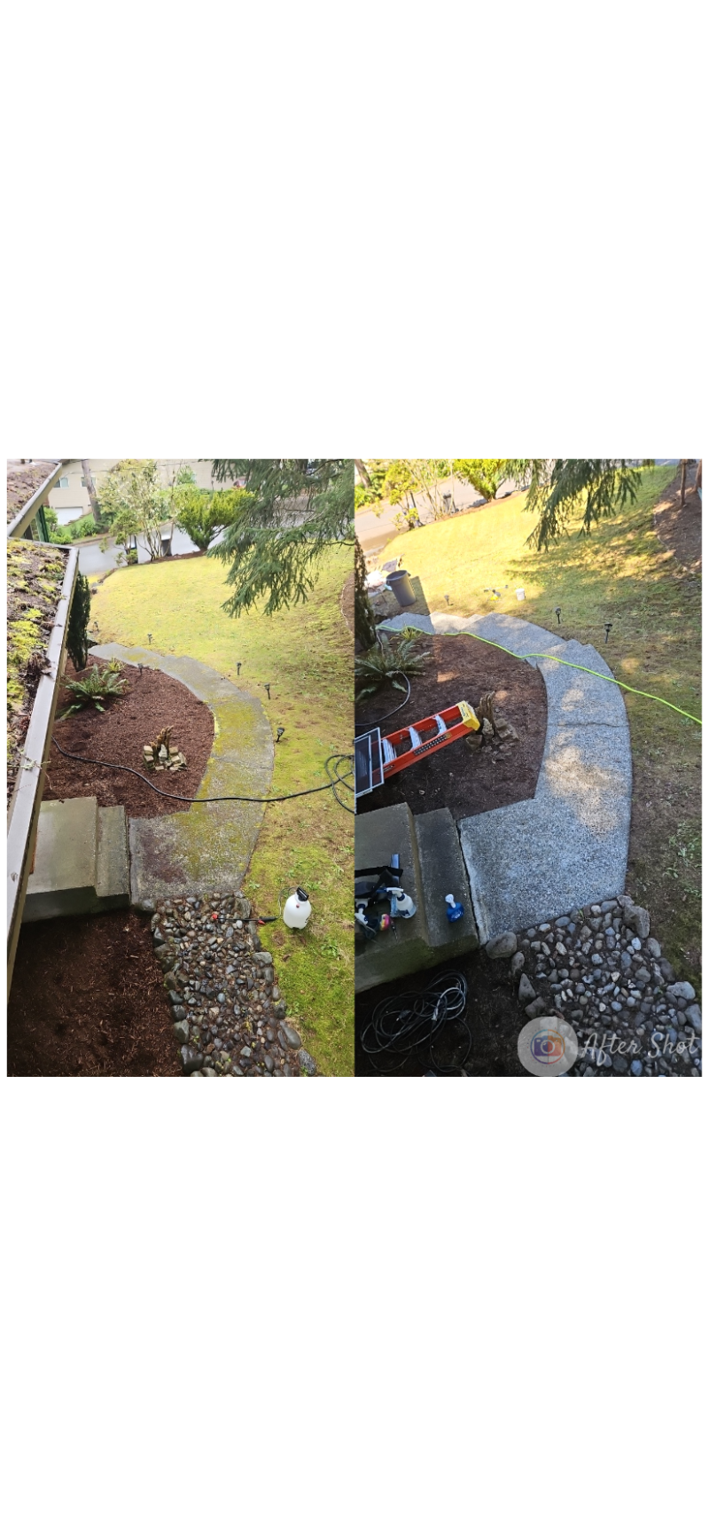 Pressure Washing Before and After